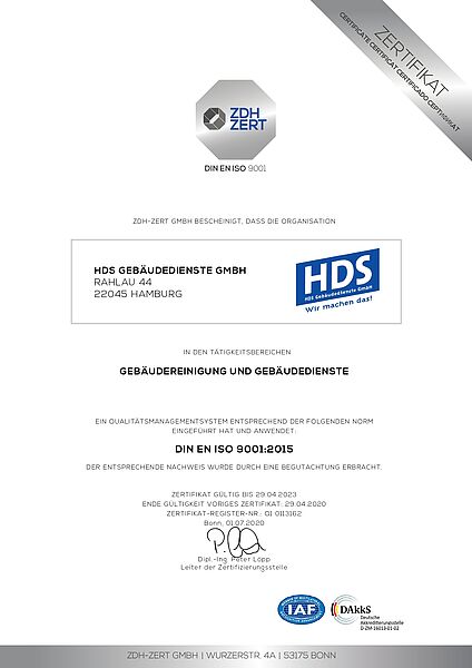 HDS Gebäudedienste Hamburg Unterhaltsreinigung